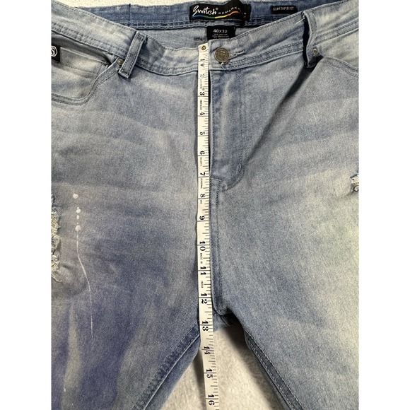 Switch Remarkable Jeans 40x32 Slim Taper Distressed Paint Acid - Picture 8 of 9
